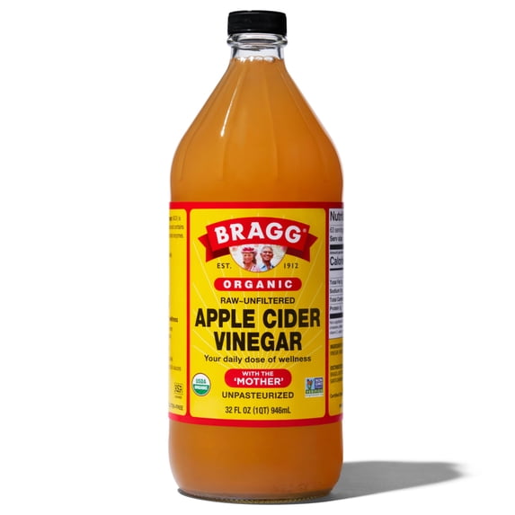Bragg Organic Apple Cider Vinegar with The Mother, Raw and Unfiltered, 32 fl oz