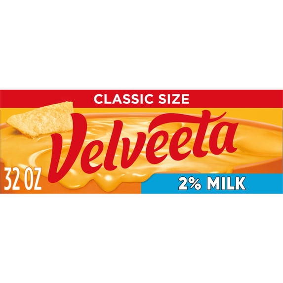 Velveeta 2% Milk Reduced Fat Pasteurized Recipe Cheese Product, 32 oz Block